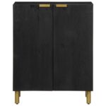 Buffet noir 60x33x75 cm bois d'ingénierie – Image 2