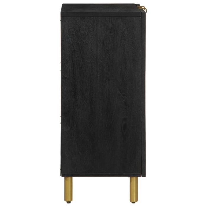 Buffet noir 60x33x75 cm bois d'ingénierie – Image 3