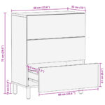 Buffet noir 60x33x75 cm bois d'ingénierie – Image 10