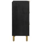 Buffet noir 60x33x75 cm bois d'ingénierie – Image 3