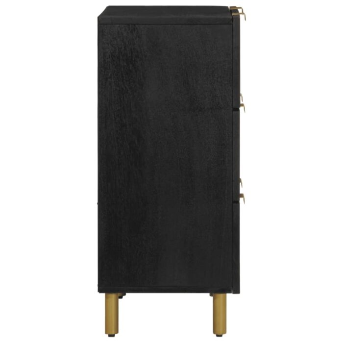 Buffet noir 60x33x75 cm bois d'ingénierie – Image 3