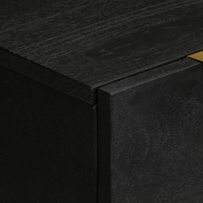 Buffet noir 60x33x75 cm bois d'ingénierie – Image 5