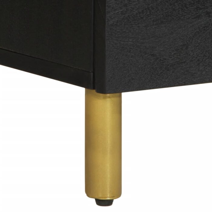 Buffet noir 60x33x75 cm bois d'ingénierie – Image 7