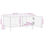 Table basse Noir 80x50x40 cm Bois d'ingénierie – Image 11