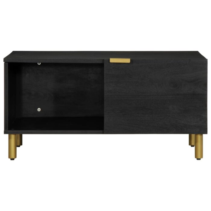 Table basse Noir 80x50x40 cm Bois d'ingénierie – Image 2