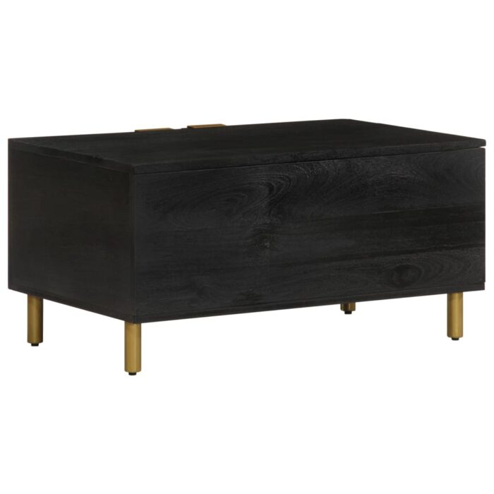 Table basse Noir 80x50x40 cm Bois d'ingénierie – Image 4