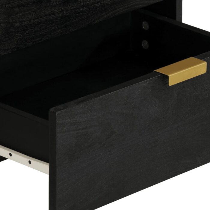 Table de chevet noir 50x33x62 cm bois d'ingénierie – Image 6