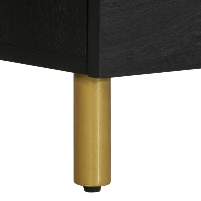 Table de chevet noir 50x33x62 cm bois d'ingénierie – Image 7