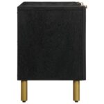 Meuble TV noir 105x33x46 cm bois d'ingénierie – Image 3