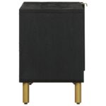 Meuble TV noir 80x33x46 cm bois d'ingénierie – Image 3