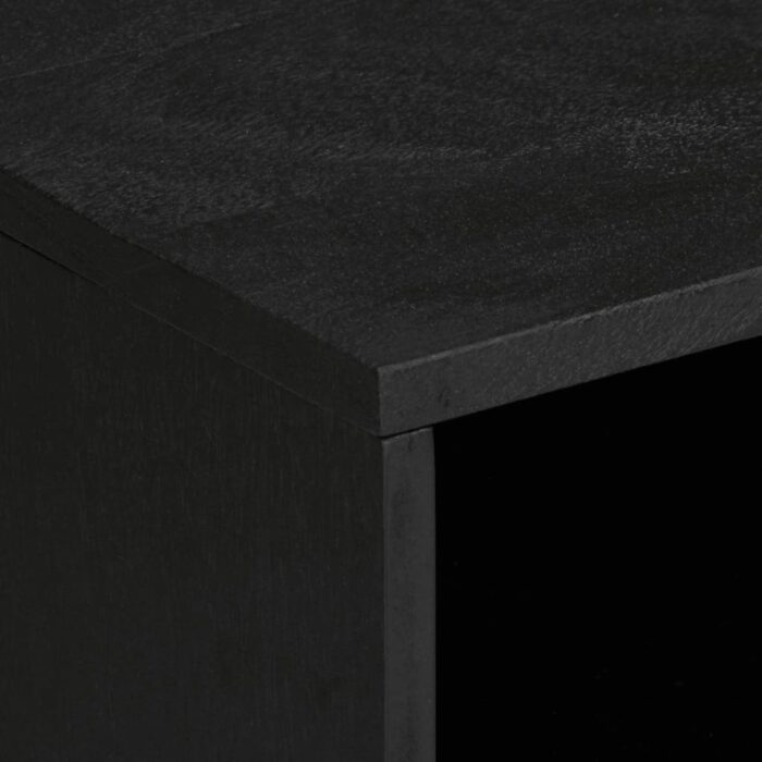 Meuble TV noir 80x33x46 cm bois d'ingénierie – Image 6