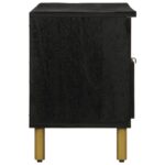Meuble TV noir 100x33x46 cm bois d'ingénierie – Image 3