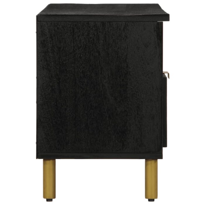 Meuble TV noir 100x33x46 cm bois d'ingénierie – Image 3