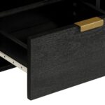 Meuble TV noir 100x33x46 cm bois d'ingénierie – Image 6