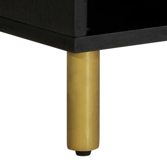 Meuble TV noir 100x33x46 cm bois d'ingénierie – Image 7
