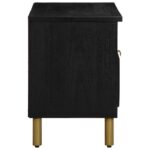 Meuble TV noir 80x33x46 cm bois d'ingénierie – Image 3