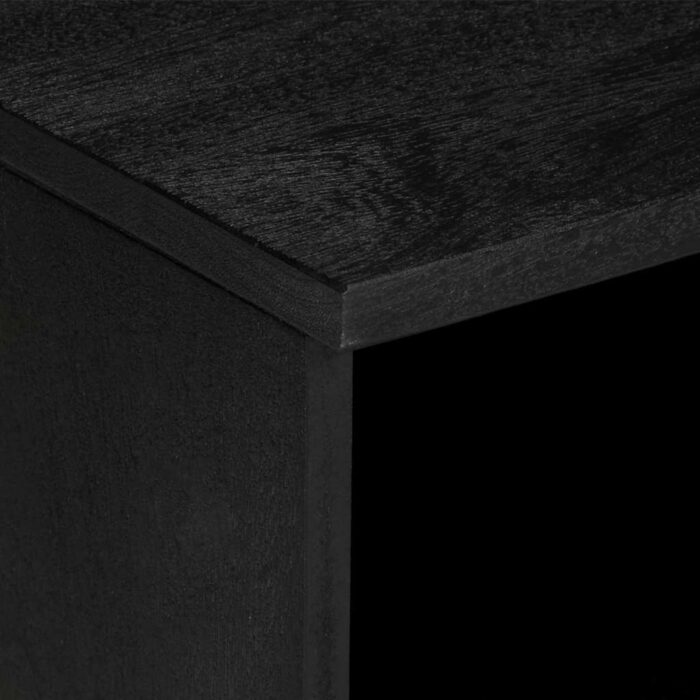 Meuble TV noir 80x33x46 cm bois d'ingénierie – Image 6