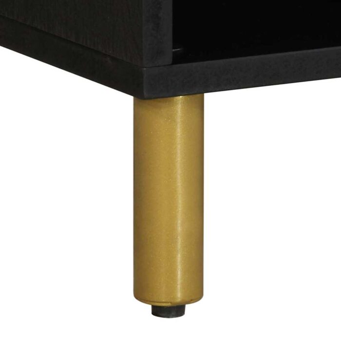 Meuble TV noir 80x33x46 cm bois d'ingénierie – Image 8