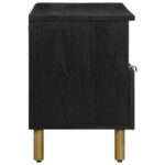 Meuble TV noir 100x33x46 cm bois d'ingénierie – Image 3