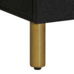 Meuble TV noir 100x33x46 cm bois d'ingénierie – Image 7
