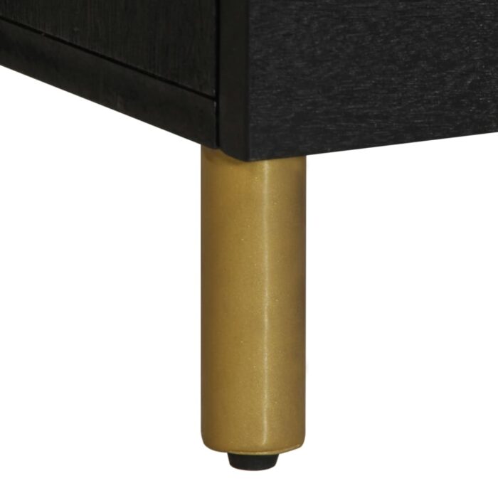 Meuble TV noir 100x33x46 cm bois d'ingénierie – Image 7