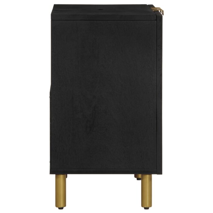 Armoire lavabo de salle de bain noir bois d'ingénierie – Image 3