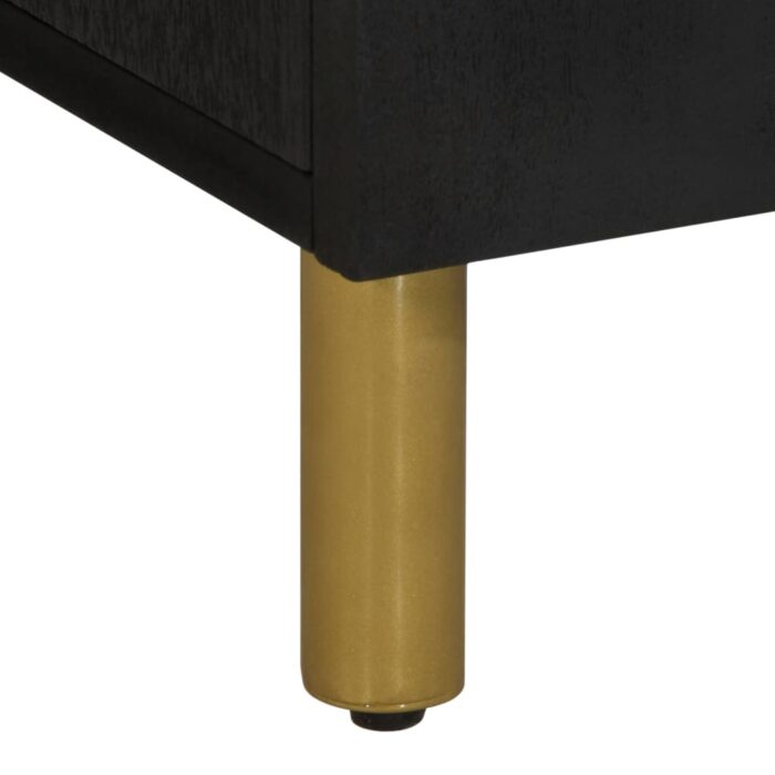 Armoire lavabo de salle de bain noir bois d'ingénierie – Image 7