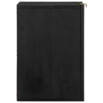 Armoire murale de salle de bain noir bois d'ingénierie – Image 3