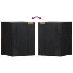 Armoire murale de salle de bain noir bois d'ingénierie – Image 5