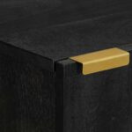 Armoire murale de salle de bain noir bois d'ingénierie – Image 6