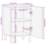 Armoire de salle de bain noir 38x33x58 cm bois d'ingénierie – Image 10
