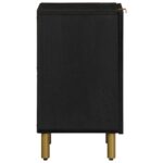 Armoire de salle de bain noir 38x33x58 cm bois d'ingénierie – Image 3