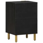 Armoire de salle de bain noir 38x33x58 cm bois d'ingénierie – Image 4