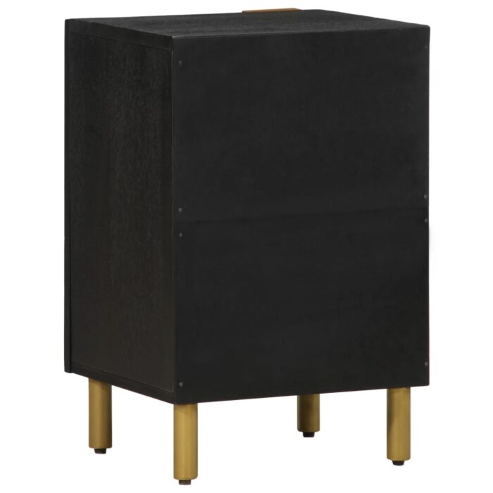 Armoire de salle de bain noir 38x33x58 cm bois d'ingénierie – Image 4