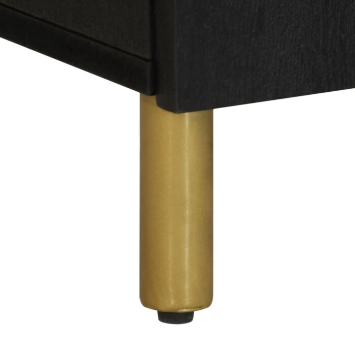 Armoire de salle de bain noir 38x33x58 cm bois d'ingénierie – Image 7