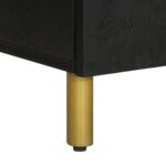 Armoire de salle de bain noir 38x33x160 cm bois massif manguier – Image 8