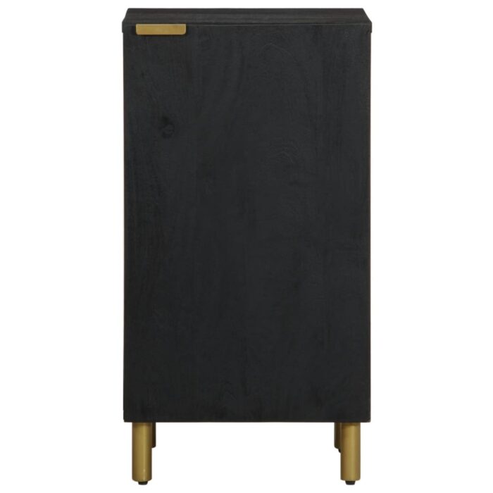 Buffet noir 40x33x75 cm bois d'ingénierie – Image 2