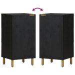 Buffet noir 40x33x75 cm bois d'ingénierie – Image 5