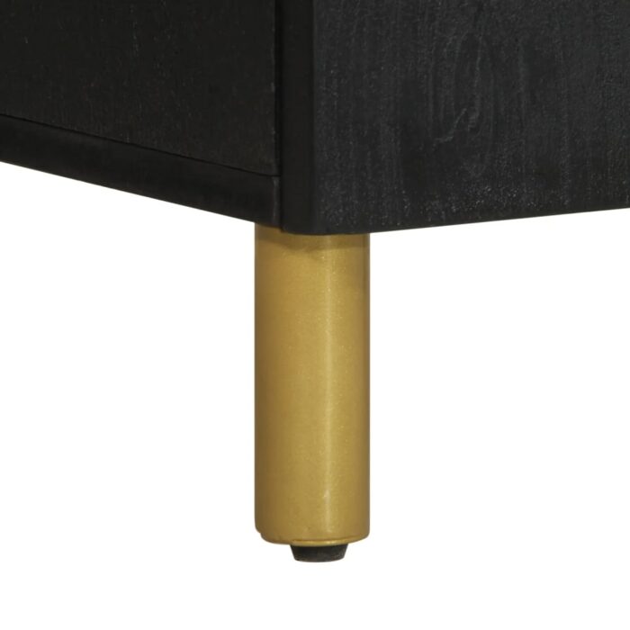 Buffet noir 40x33x75 cm bois d'ingénierie – Image 7