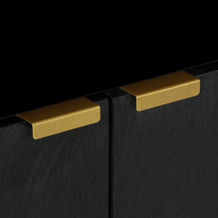 Buffet noir 60x33x75 cm bois d'ingénierie – Image 6