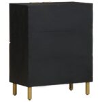 Buffet noir 60x33x75 cm bois d'ingénierie – Image 4