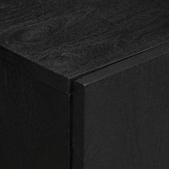 Buffet noir 60x33x75 cm bois d'ingénierie – Image 5