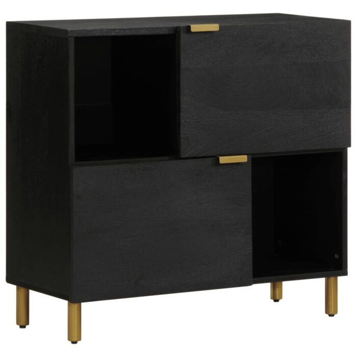 VXL8721158447685_a_en_hd_1.jpg Buffet noir 80x33x75 cm bois d'ingénierie – Image 1