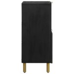 Buffet noir 80x33x75 cm bois d'ingénierie – Image 3