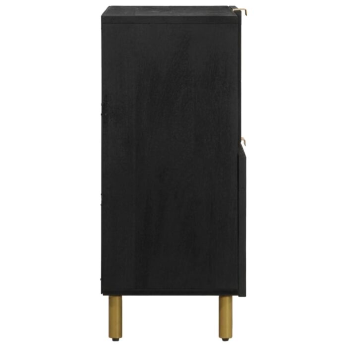 Buffet noir 80x33x75 cm bois d'ingénierie – Image 3