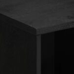 Buffet noir 80x33x75 cm bois d'ingénierie – Image 6