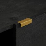 Buffet noir 80x33x75 cm bois d'ingénierie – Image 7