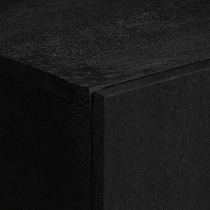 Buffet noir 90x33x75 cm bois d'ingénierie – Image 5