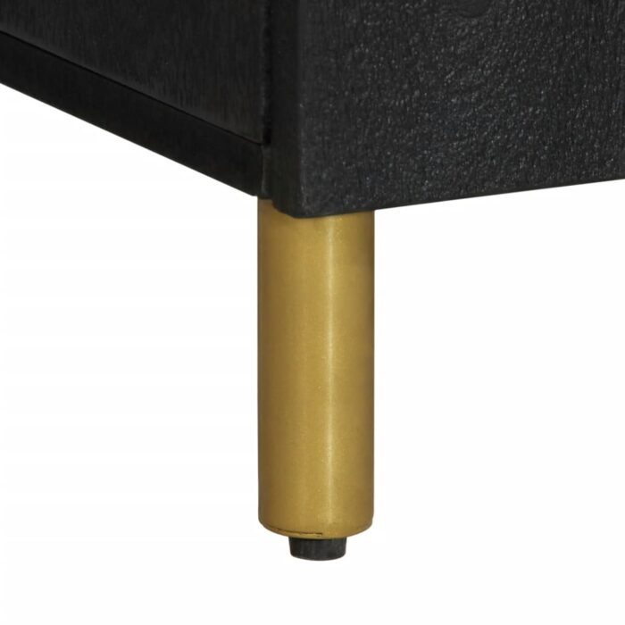 Buffet noir 90x33x75 cm bois d'ingénierie – Image 7