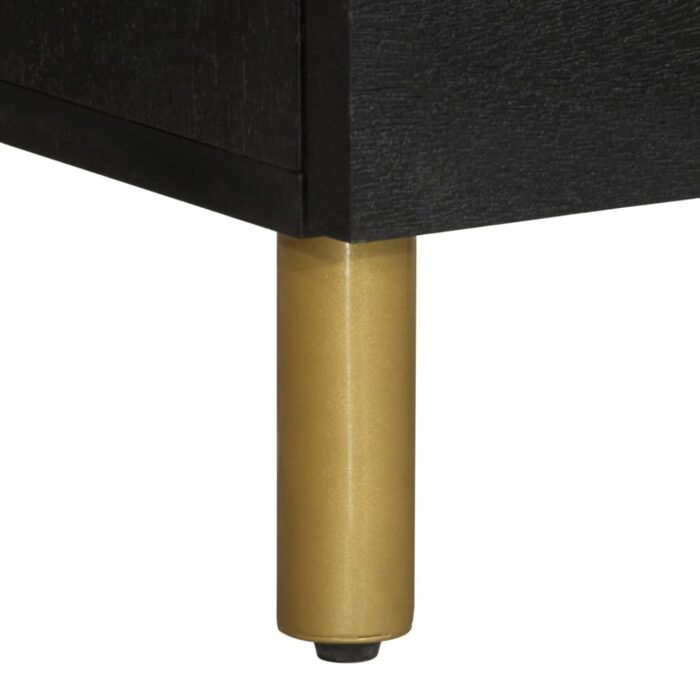 Buffet noir 40x33x110 cm bois d'ingénierie – Image 7